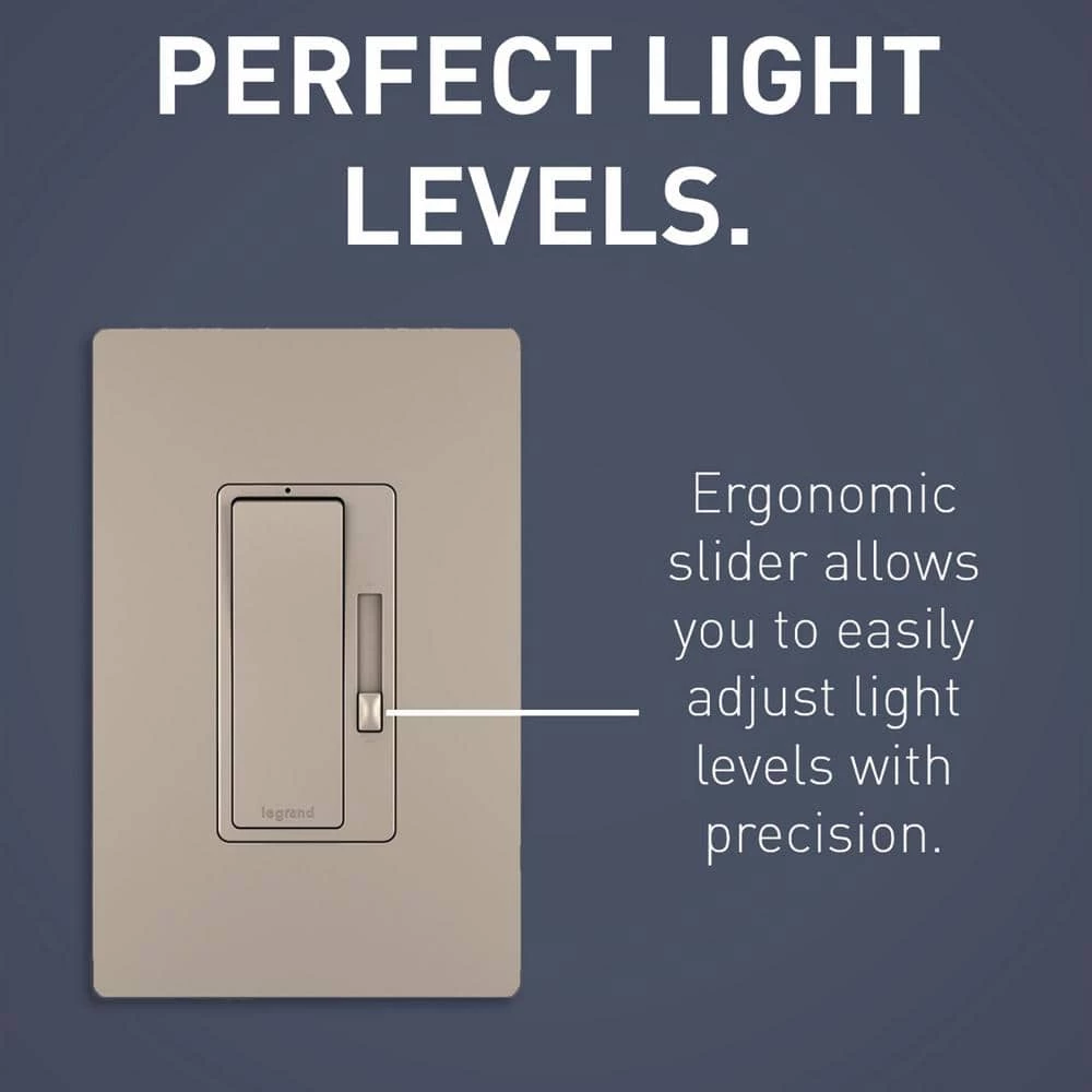 Radiant 450 Watt Single Pole/3-Way LED/CFL/Incandescent Dimmer, Nickel by Legrand 10 Radiant 450 Watt Single Pole/3-Way LED/CFL/Incandescent Dimmer, Nickel by Legrand - Image 8