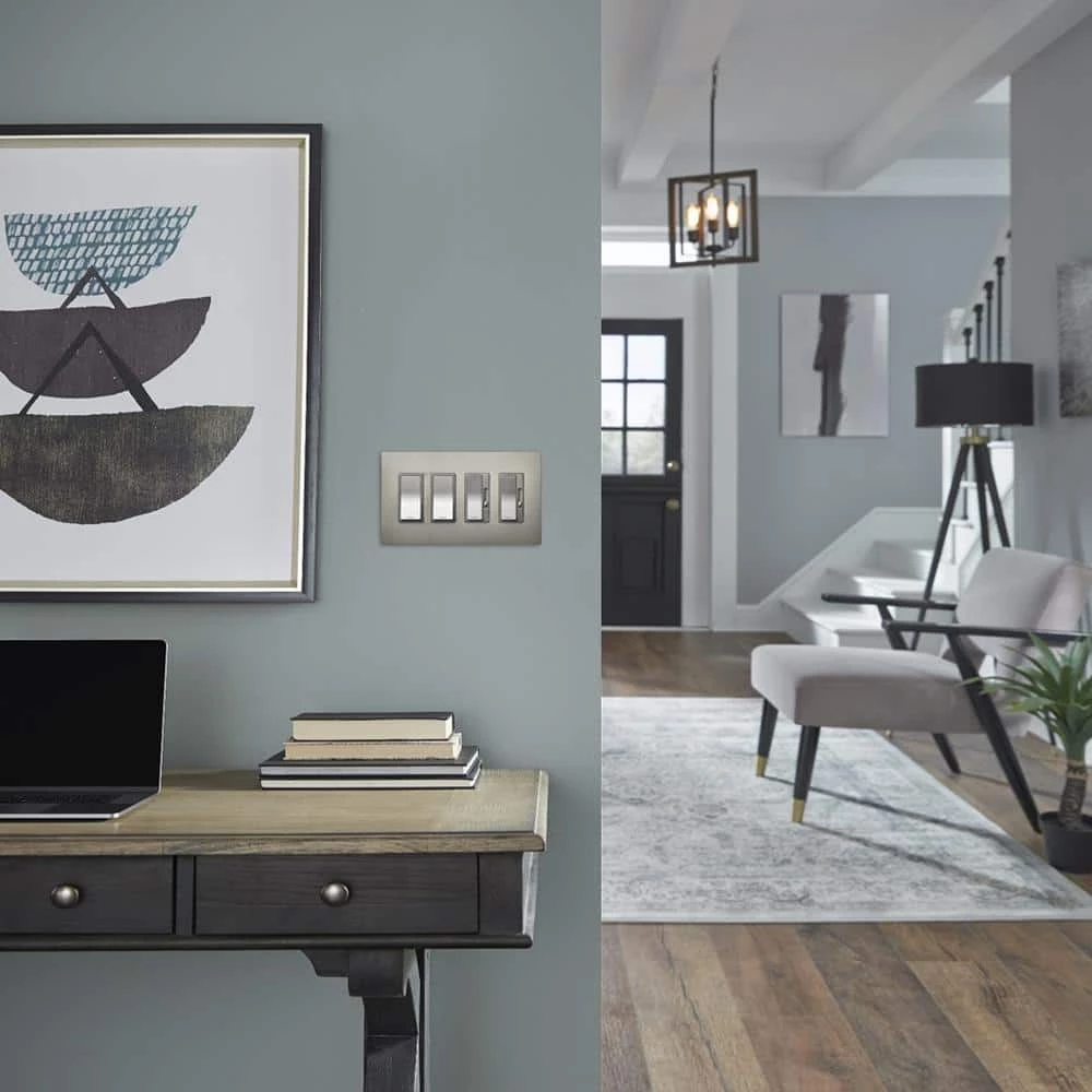 Radiant 450 Watt Single Pole/3-Way LED/CFL/Incandescent Dimmer, Nickel by Legrand 4 Radiant 450 Watt Single Pole/3-Way LED/CFL/Incandescent Dimmer, Nickel by Legrand - Image 2