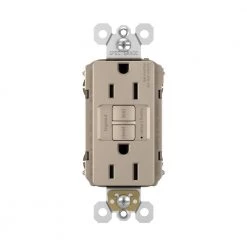 Radiant 15 Amp 125 Volt Tamper Resistant GFCI Residential/Commercial Decorator Duplex Outlet, Nickel by Legrand
