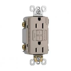 Radiant 15 Amp 125 Volt Tamper Resistant GFCI Residential/Commercial Decorator Duplex Outlet, Nickel by Legrand -Legrand Sales nickel legrand electrical outlets receptacles 1597trnicc4 c3 1000