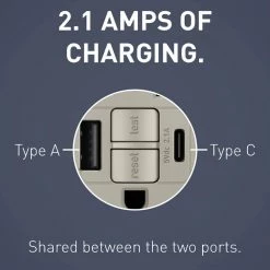 Radiant 15 Amp 125-Volt Tamper Resistant Self-Test GFCI Duplex Outlet with Type A/C USB, Nickel by Legrand -Legrand Sales nickel legrand electrical outlets receptacles 1597trusbacnic4 44 1000