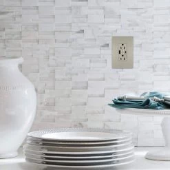 Radiant 15 Amp 125-Volt Tamper Resistant Self-Test GFCI Duplex Outlet with Type A/C USB, Nickel by Legrand -Legrand Sales nickel legrand electrical outlets receptacles 1597trusbacnic4 66 1000