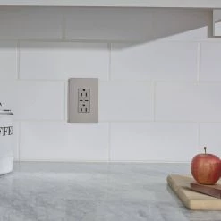 Radiant 15 Amp 125-Volt Decorator Duplex Outlet with 6.0 Amp Type C/C USB, Nickel by Legrand -Legrand Sales nickel legrand electrical outlets receptacles r26usbcc6niccv4 66 1000