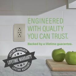 Radiant 15 Amp 125-Volt Tamper-Resistant Duplex Outlet with Ultra-Fast 6A PLUS 30W Power Delivery USB C/C, Nickel by Legrand 19 Radiant 15 Amp 125-Volt Tamper-Resistant Duplex Outlet with Ultra-Fast 6A PLUS 30W Power Delivery USB C/C, Nickel by Legrand -Legrand Sales nickel legrand electrical outlets receptacles r26usbpdnicc6 76 1000