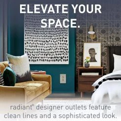 Radiant 20 Amp 125-Volt Spec Grade Tamper Heavy Duty Decorator Duplex Outlet, Nickel by Legrand -Legrand Sales nickel legrand electrical outlets receptacles tr26352rnicc6 1f 1000