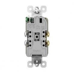 Radiant 20 Amp 125-Volt Spec Grade Tamper Heavy Duty Decorator Duplex Outlet, Nickel by Legrand -Legrand Sales nickel legrand electrical outlets receptacles tr26352rnicc6 4f 1000