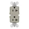 Radiant 20 Amp 125-Volt Spec Grade Tamper Heavy Duty Decorator Duplex Outlet, Nickel by Legrand -Legrand Sales nickel legrand electrical outlets receptacles tr26352rnicc6 64 1000