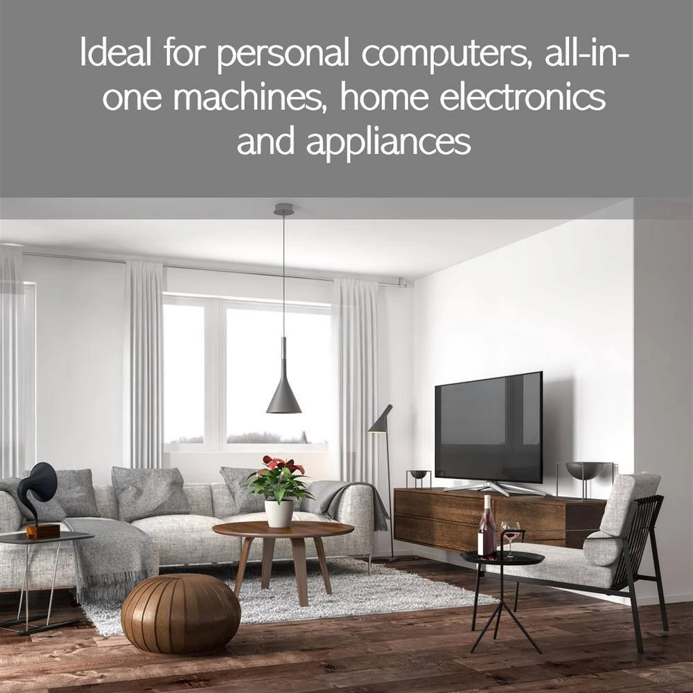 Wiremold Perma Power 6-Outlet 15Amp Computer Grade Surge Strip w/ Lighted On/Off Switch and Surge Protector, 15 ft. Cord by Legrand 5 Wiremold Perma Power 6-Outlet 15Amp Computer Grade Surge Strip w/ Lighted On/Off Switch and Surge Protector, 15 ft. Cord by Legrand - Image 3