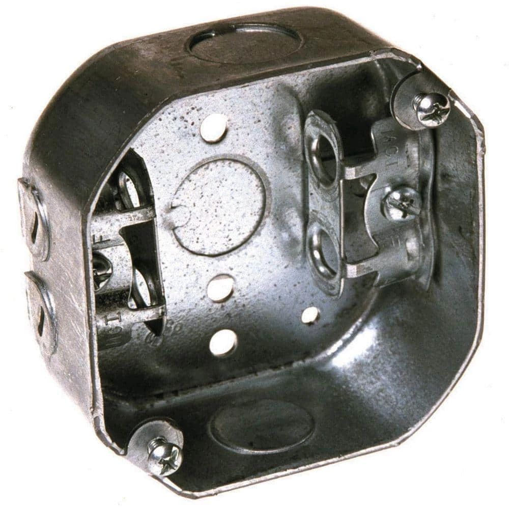 Octagon Electrical Box with AC/MC/Flex Clamps (25-Pack) by RACO 3 Octagon Electrical Box with AC/MC/Flex Clamps (25-Pack) by RACO