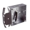 BOX-LOC 4 in. W x 1-1/2 in. D 2-Gang Welded Square Box with Nine 1/2 in. KO's and Five TKO's, MS Bracket, Flush, 1-Pack by RACO -Legrand Sales raco boxes brackets 227 64 1000