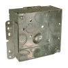 4 in. H x 2 in. W x 2-1/8 in. D 2-Gang Welded Square Box with Ten 1/2 in. KOs, Six TKO's, UBS, HM Bracket, Raised Ground by RACO 1 4 in. H x 2 in. W x 2-1/8 in. D 2-Gang Welded Square Box with Ten 1/2 in. KOs, Six TKO's, UBS, HM Bracket, Raised Ground by RACO -Legrand Sales raco boxes brackets 232hwp 64 1000