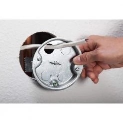 4 in. W x 1/2 in. D Steel Gray Round Ceiling Rated Box for Old Work, 1-Pack by RACO -Legrand Sales raco boxes brackets 297 1f 1000