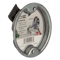 4 in. W x 1/2 in. D Steel Gray Round Ceiling Rated Box for Old Work, 1-Pack by RACO -Legrand Sales raco boxes brackets 297 d4 1000