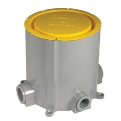 98 cu. in. PVC Gray Non-Metallic Floor Box for Concrete Pour with 3/4 in. and 1 in. Hubs, 1-Pack by RACO -Legrand Sales raco boxes brackets 5511 4f 1000