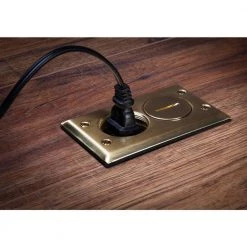 3-1/4 in. L x 5-1/4 in. W x 4-3/4 in. H Steel Brass 1-Gang Rectangular Floor Box Kit, 1-Pack by RACO -Legrand Sales raco boxes brackets 6500br 5 4f 1000