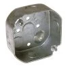 4 in. W x 1-1/2 in. D Steel Metallic Drawn Octagon Box with Eight 1/2 in. KO's and Raised Ground, 1-Pack by RACO 1 4 in. W x 1-1/2 in. D Steel Metallic Drawn Octagon Box with Eight 1/2 in. KO's and Raised Ground, 1-Pack by RACO -Legrand Sales raco boxes brackets 8125 64 1000