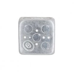 4 in. W x 1-1/2 in. D Steel Metallic 2-Gang Drawn Square Box with Sixteen 1/2 in. KO's and Raised Ground, 1-Pack by RACO 10 4 in. W x 1-1/2 in. D Steel Metallic 2-Gang Drawn Square Box with Sixteen 1/2 in. KO's and Raised Ground, 1-Pack by RACO -Legrand Sales raco boxes brackets 8190 66 1000