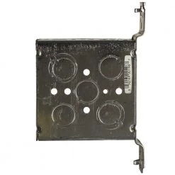 4 in. W x 1-1/2 in. D 2-Gang Welded Square Box with Nine 1/2 in. KO's, Five TKO's, and FS Bracket, Flush, 1-Pack by RACO -Legrand Sales raco boxes brackets 8196 66 1000