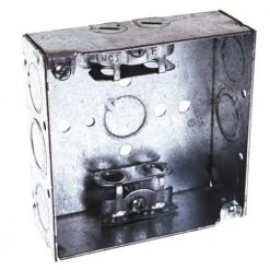 4 in. Square Box, Welded with AC/MC/Flex Clamps, 5 1/2 in. KO's and 2 TKO's (30-Pack) by RACO