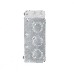 4-11/16 in. W x 2-1/8 in. D Metallic 2-Gang Welded Square Box with One 1/2 in. KO, Fifteen TKO's, Raised Ground, 1-Pack by RACO -Legrand Sales raco boxes brackets 8257 40 1000