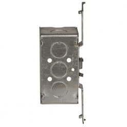 4 in. H x 2 in. W x 2-1/8 in. D Steel Gray 1-Gang Welded Handy Box with Eight 1/2 in. KO's and TS Bracket, 1-Pack by RACO -Legrand Sales raco boxes brackets 8678sp 66 1000