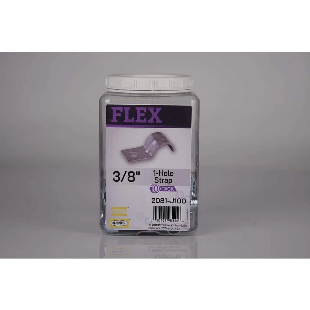 3/8 in. One-Hole FLEX/BX Push-on Cable Strap Standard Fitting, 100-Pack by RACO 4 3/8 in. One-Hole FLEX/BX Push-on Cable Strap Standard Fitting, 100-Pack by RACO - Image 2