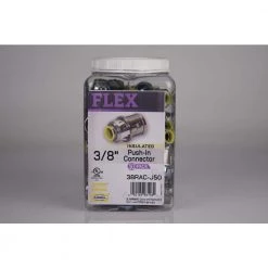 3/8 in. Push-in Armored Cable Connector with .402 to .610 Cable Range, 50-Pack by RACO -Legrand Sales raco conduit fittings 38rac j50 e1 1000