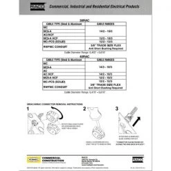 3/8 in. Push-in Armored Cable Connector with .470 to .610 Cable Range, 5-Pack by RACO -Legrand Sales raco conduit fittings 40racb5 1f 1000