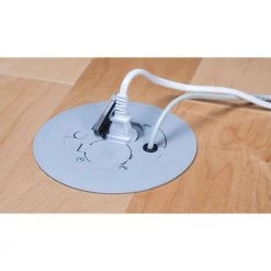 6-1/4 in. W PVC Gray 1-Gang Non-Metallic Round Floor Box Cover Kit with Two Lift Lids for Use with 5511 Floor Box, 1-Pk by RACO -Legrand Sales raco covers 6299 31 1000