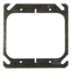4 in. W Steel Metallic 2-Gang 2-Device Flat Square Cover, 1-Pack by RACO -Legrand Sales raco covers 791 66 1000