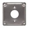 4 in. W Steel Gray 1-Gang Exposed Work Square Cover for 1.406 in. dia. Round Receptacle, 1-Pack by RACO -Legrand Sales raco covers 801c 64 1000