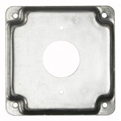 4 in. W Steel Gray 1-Gang Exposed Work Square Cover for 1.406 in. dia. Round Receptacle, 1-Pack by RACO -Legrand Sales raco covers 801c 66 1000