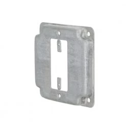4 in. W Steel Metallic 1-Gang Exposed Work Square Cover for 1 GFCI Outlet, 1-Pack by RACO -Legrand Sales raco covers 808c 4f 1000