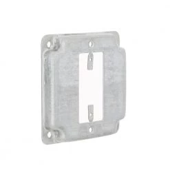 4 in. W Steel Metallic 1-Gang Exposed Work Square Cover for 1 GFCI Outlet, 1-Pack by RACO -Legrand Sales raco covers 808c c3 1000