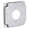 4 in. W Steel Metallic 1-Gang Exposed Work Square Cover for 1.62 in. dia. 20A Round Receptacle, 1-Pack by RACO -Legrand Sales raco covers 812c 64 1000