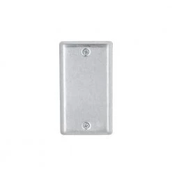 4 in. H x 2 in. W Steel Metallic 1-Gang Blank Handy Box Cover, 1-Pack by RACO