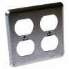4 in. W Steel Metallic 2-Gang 2-Device Duplex Receptacle Wall Plate, 1-Pack by RACO -Legrand Sales raco covers 873 64 1000