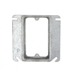 4 in. W Steel Metallic 1-Gang Single-Device Square Cover, 5/8 in. Raised, 1-Pack by RACO -Legrand Sales raco covers 8768 66 1000