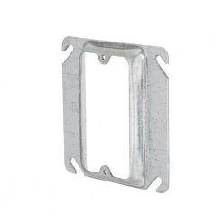 4 in. W Steel Metallic 1-Gang Single-Device Square Cover, 1/2 in. Raised, 1-Pack by RACO -Legrand Sales raco covers 8772 40 1000