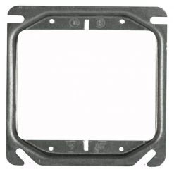 4 in. W Steel Metallic 2-Gang Two-Device Square Cover, 3/4 in. Raised, 1-Pack by RACO -Legrand Sales raco covers 8779 66 1000