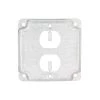 4 in. W Steel Metallic 1-Gang Exposed Work Square Cover for 1 Duplex Outlet, 1-Pack by RACO -Legrand Sales raco covers 902c 64 1000