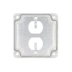 4 in. W Steel Metallic 1-Gang Exposed Work Square Cover for 1 Duplex Outlet, 1-Pack by RACO -Legrand Sales raco covers 902c 66 1000