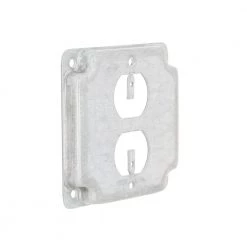 4 in. W Steel Metallic 1-Gang Exposed Work Square Cover for 1 Duplex Outlet, 1-Pack by RACO -Legrand Sales raco covers 902c c3 1000