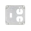 4 in. W Steel Metallic 2-Gang Exposed Work Square Cover for 1 Toggle Switch and 1 Duplex Outlet, 1-Pack by RACO 1 4 in. W Steel Metallic 2-Gang Exposed Work Square Cover for 1 Toggle Switch and 1 Duplex Outlet, 1-Pack by RACO -Legrand Sales raco covers 906c 64 1000
