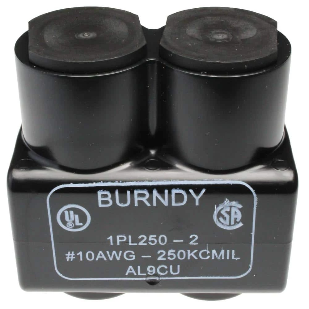BURNDY Aluminum Black 2-Port 1-Sided UV-Insulated Standard Wire Connector, 1-Pack by RACO 6 BURNDY Aluminum Black 2-Port 1-Sided UV-Insulated Standard Wire Connector, 1-Pack by RACO - Image 4