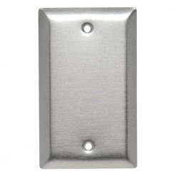 Pass & Seymour 302/304 S/S 1 Gang Box Mount Blank Wall Plate, Stainless Steel (1-Pack) by Legrand
