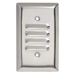 Pass & Seymour 302/304 S/S 1 Gang Vertical Louvered Wall Plate, Stainless Steel (1-Pack) by Legrand