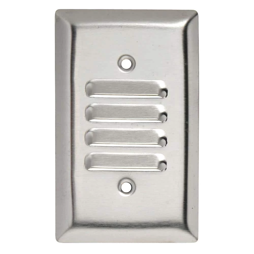 Pass & Seymour 302/304 S/S 1 Gang Vertical Louvered Wall Plate, Stainless Steel (1-Pack) by Legrand 3 Pass & Seymour 302/304 S/S 1 Gang Vertical Louvered Wall Plate, Stainless Steel (1-Pack) by Legrand