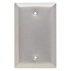 Pass & Seymour 302/304 S/S 1 Gang Box Mounted Blank Jumbo Wall Plate, Stainless Steel (1-Pack) by Legrand