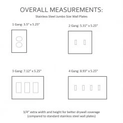 Pass & Seymour 302/304 S/S 1 Gang Strap Mounted Blank Oversized Wall Plate, Stainless Steel (1-Pack) by Legrand -Legrand Sales stainless steel legrand blank wall plates sso14 c3 1000